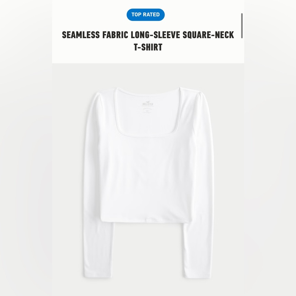 Hollister Seamless Fabric Long-Sleeve Square Neck T-Shirt